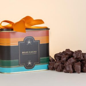 Lata Banana Passa com Chocolate 70% Cacau 100g